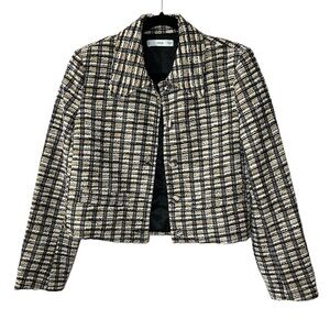 Mango MNG cropped tweed blazer size medium